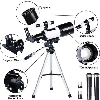 Easy View Astronomy Telescope with Tripod and 150x Zoom
