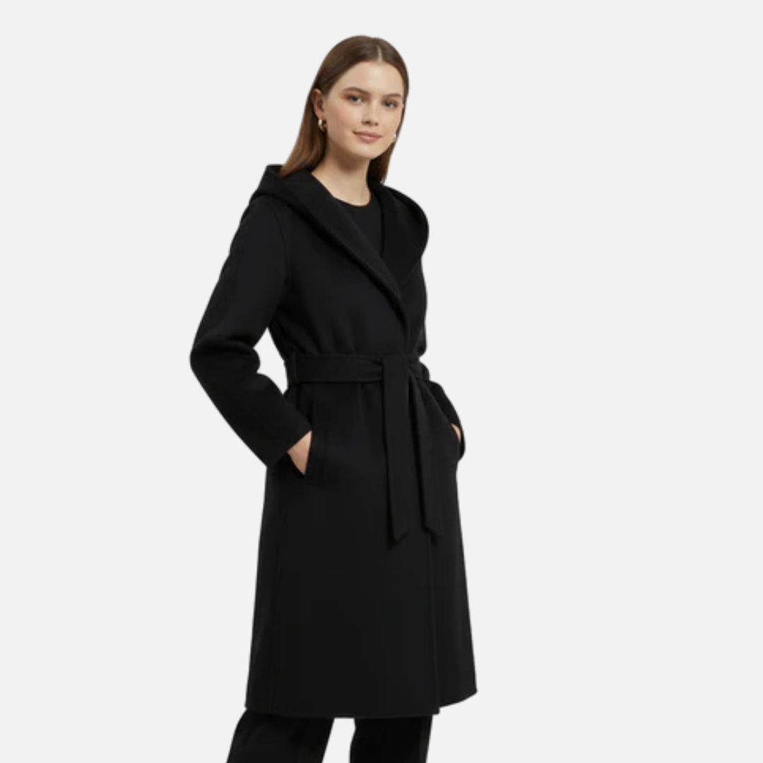 Women's Elegant Hooded Wrap Coat