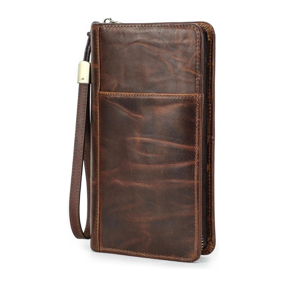 Premium Leather Passport Wallet with RFID Protection - Luxivelle