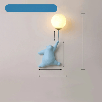 Colorful Kids Night Lamp with 3D Moon Shape
