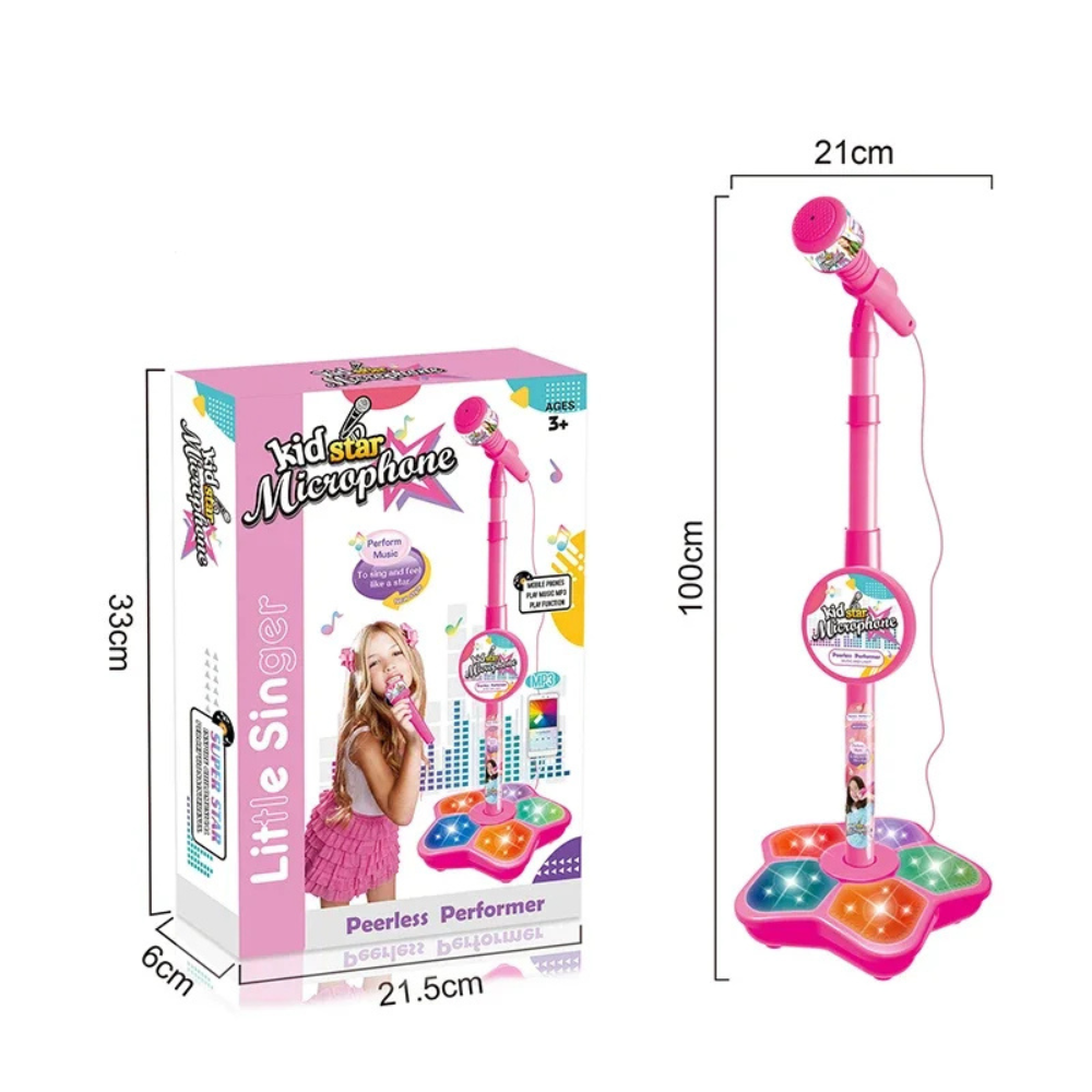 Fun Kids Sing Along Microphone with Stand - Luxivelle