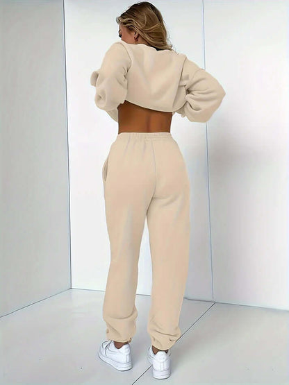 Love Pattern Sweat Suit Set