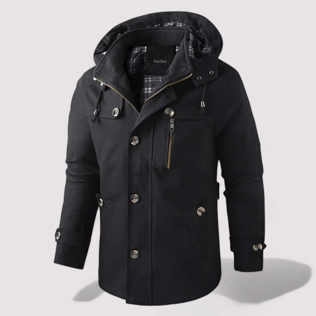 Warm Insulated Men's Snow Jacket with Hood