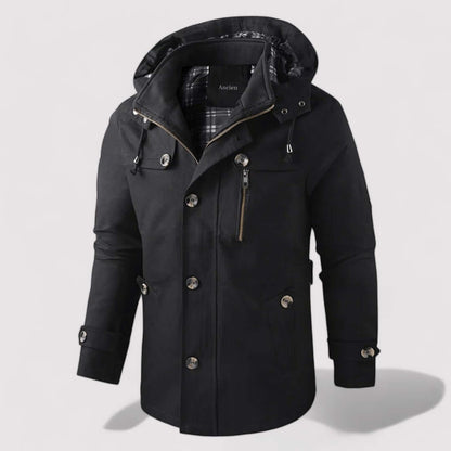 Warm Insulated Men's Snow Jacket with Hood