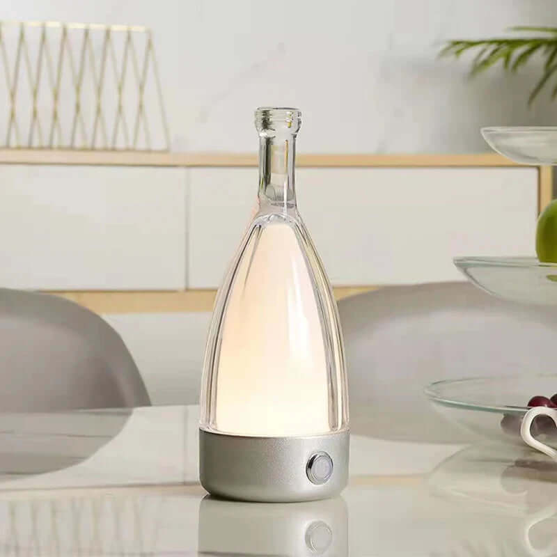 Battery Powered Wine Bottle Table Lamp