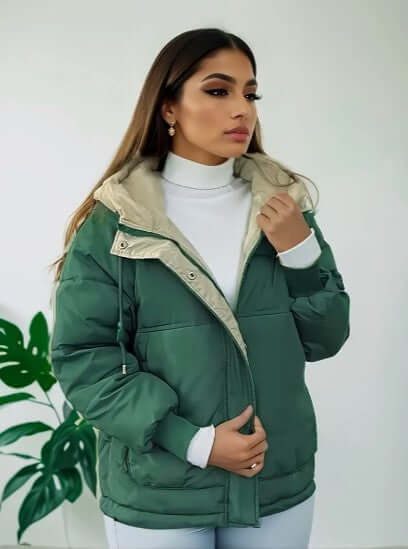Warm Women's Hooded Fleece Coat