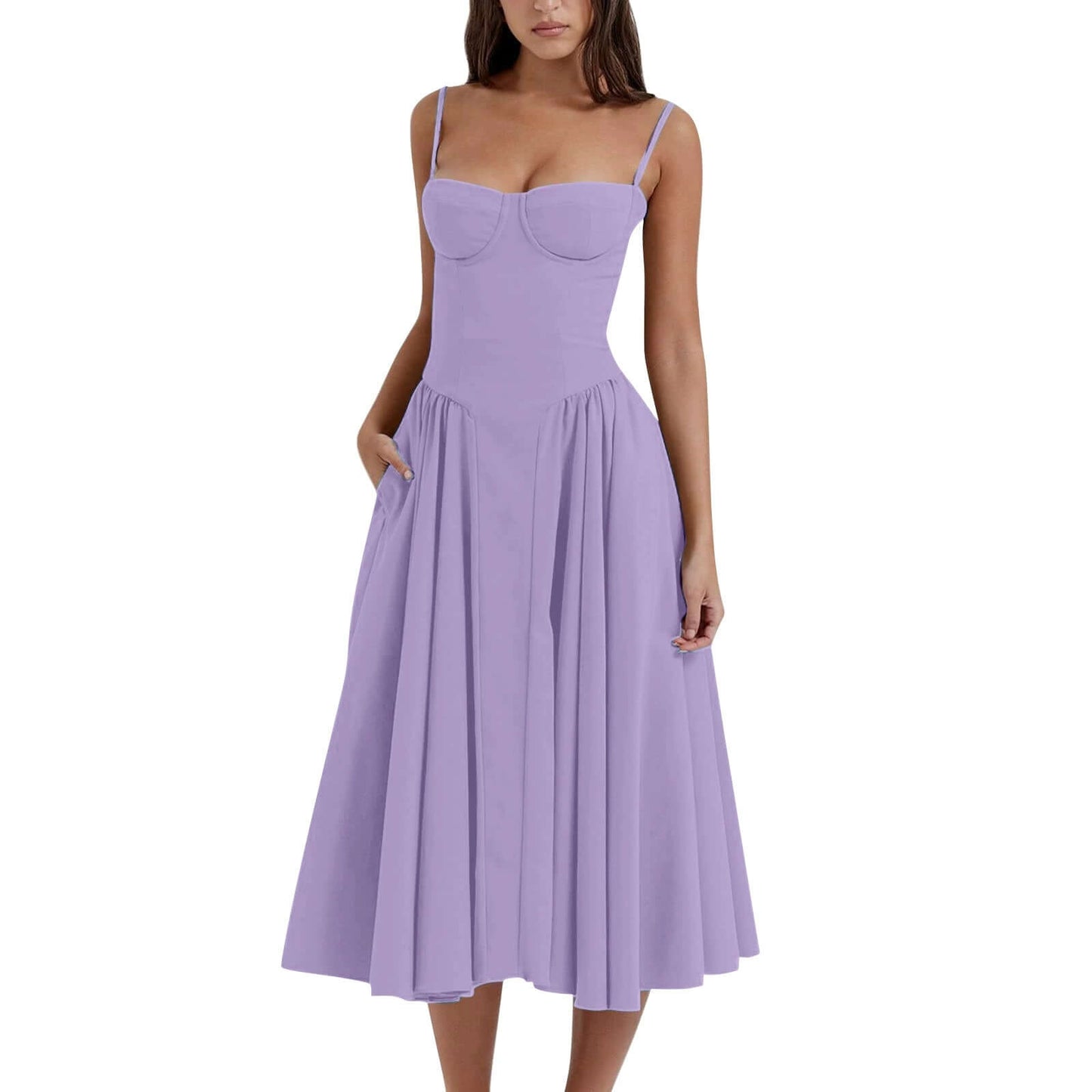 Ladies' Chic Corset Waist Dress