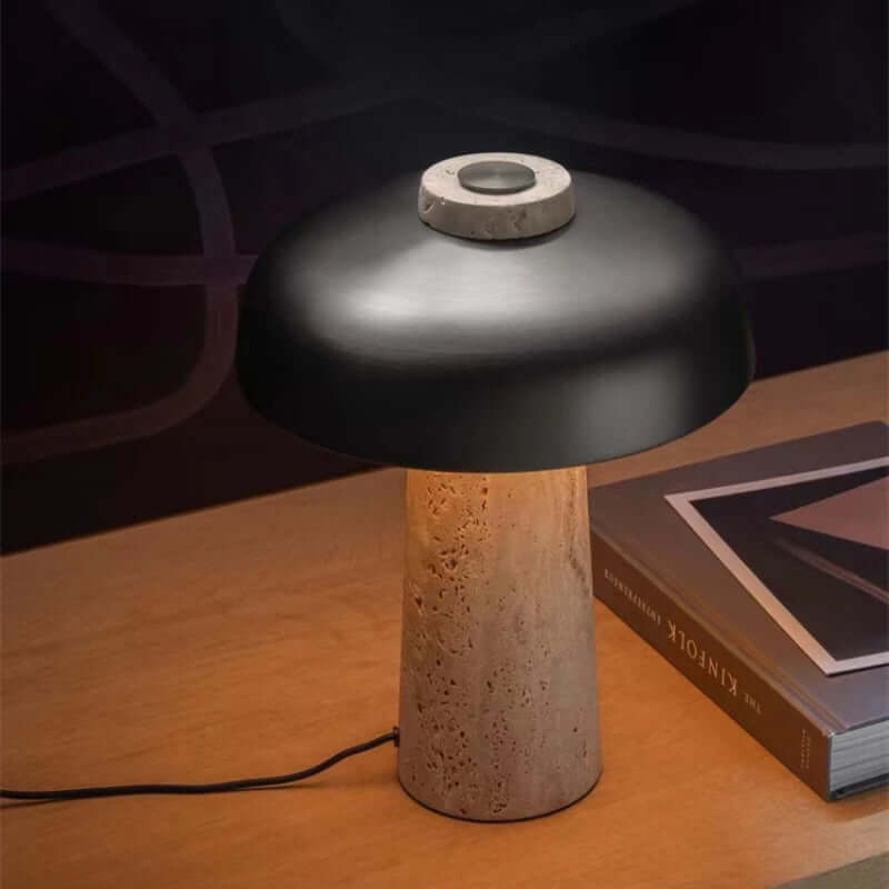 Rustic Rock Desk Lamp with Scandinavian Style