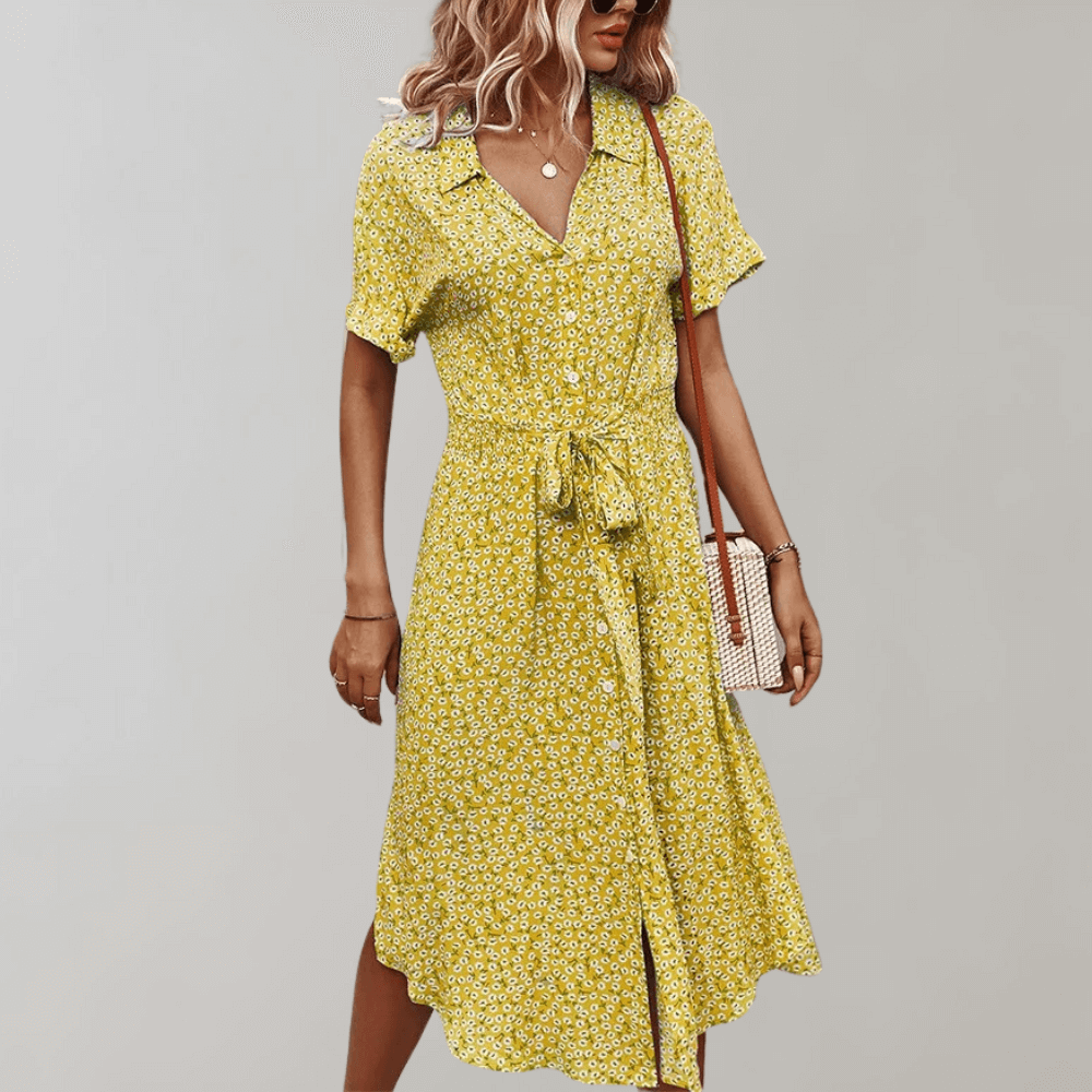 Comfortable Casual Midi Dress Polyester