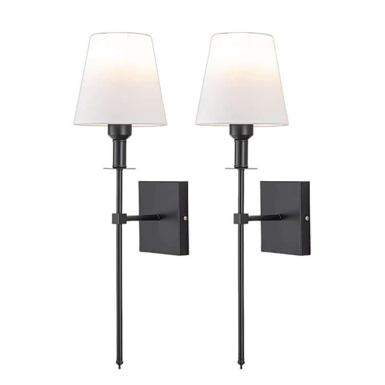 Compact Battery Powered LED Wall Lamps (2 Pack)