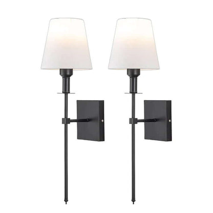 Compact Battery Powered LED Wall Lamps (2 Pack)