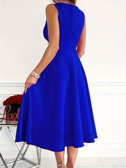 Ladies' Classic crew Neck Knee Length Dress