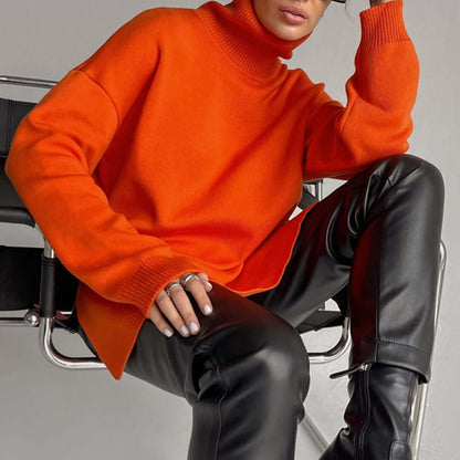 Ladies' Crew Neck Knit Sweater