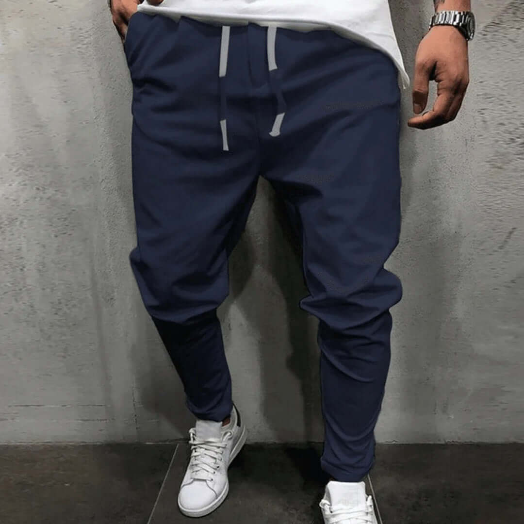 Slim Fit Men's Jogger Pants - Elastic Waistband - Luxivelle