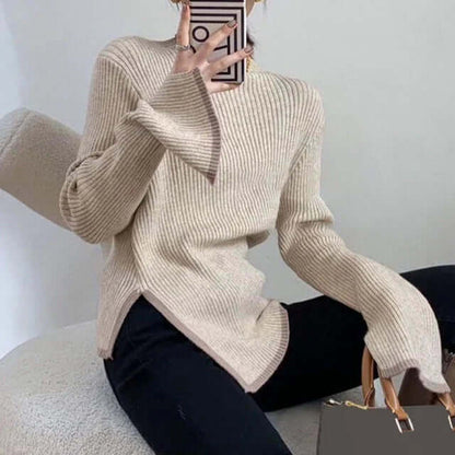 Feminine Fit Relaxed Turtleneck Jumper Sweater