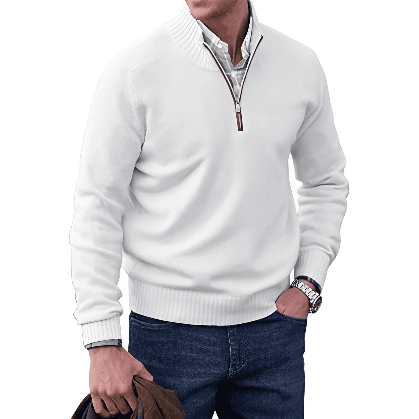 Cozy Men's Crew Neck Wool Sweater