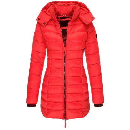 Warm Women's Down Parka Coat with Hood