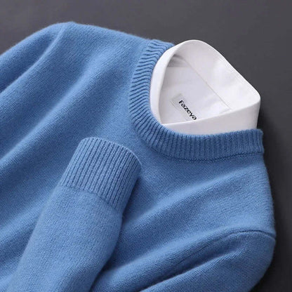 Premium Men's Cozy Cashmere Crew Sweater