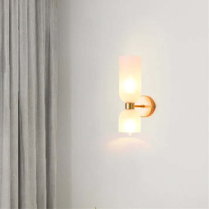 Stylish Double Glass LED Wall Light Fixture