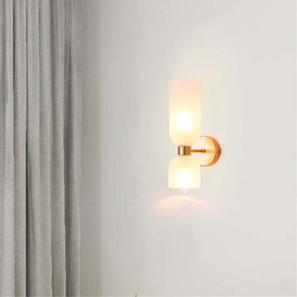 Stylish Double Glass LED Wall Light Fixture