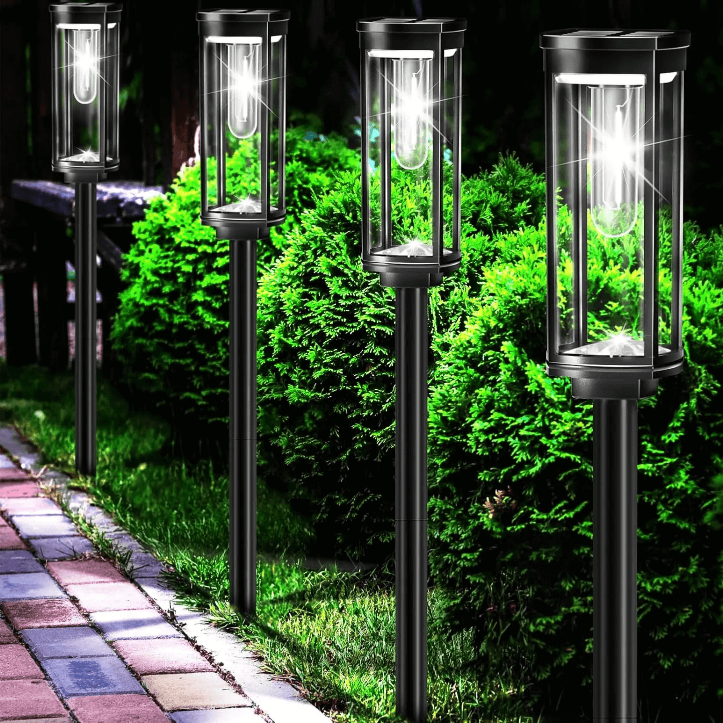 Bright Outdoor Solar Powered Yard Lamp