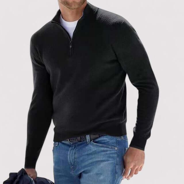 Luxury Soft Zip Neck Sweater