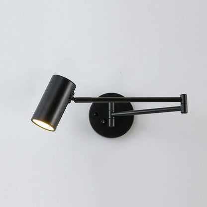 Flexible Brushed Steel LED Wall Light with Arm