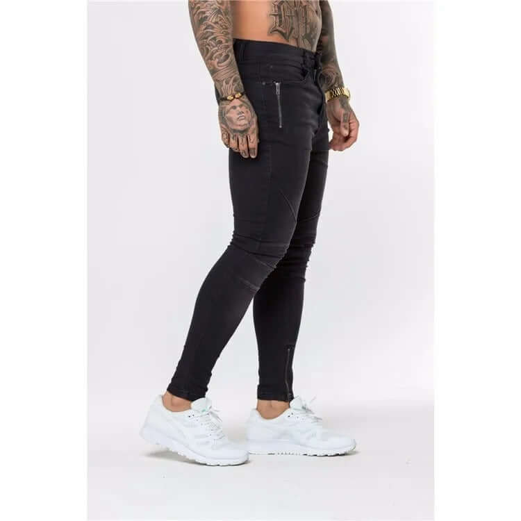 Men's Slim Fit Zipper Jeans
