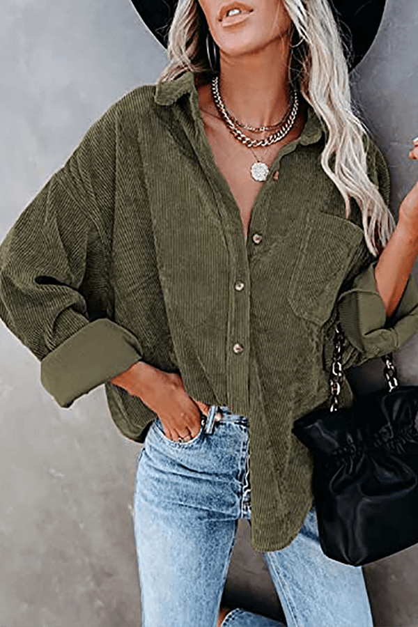 Casual Loose Fit Women's Long Sleeve Top