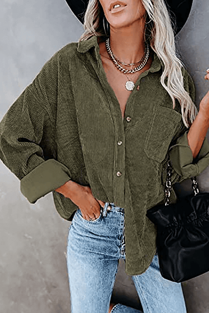 Casual Loose Fit Women's Long Sleeve Top