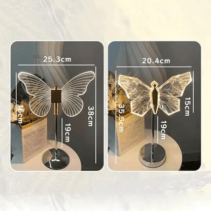 Colorful Glass Butterfly Desk Light Lamp