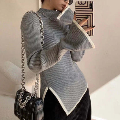Feminine Fit Relaxed Turtleneck Jumper Sweater
