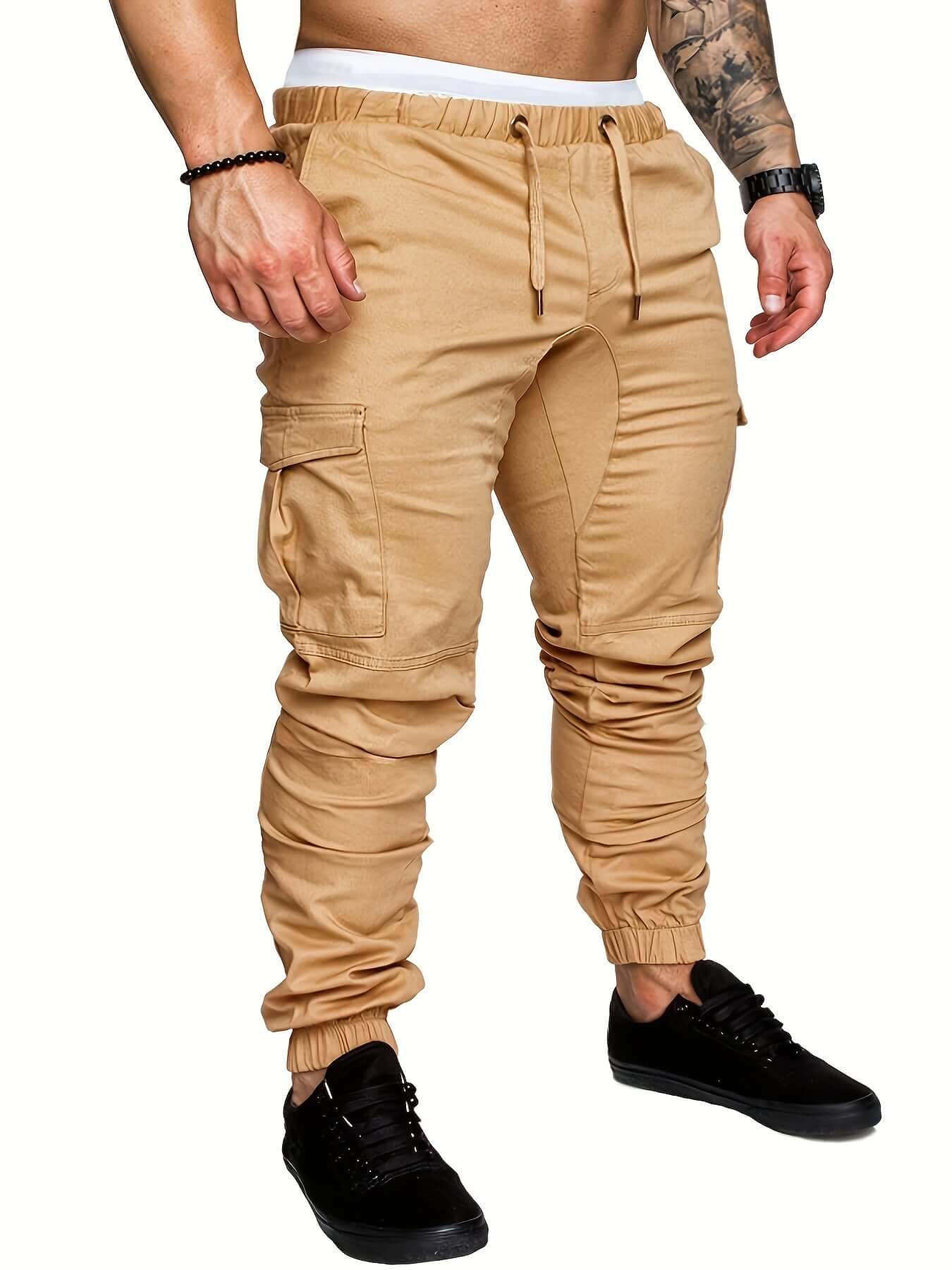 Comfortable Elastic Waist Jogger Pants for Men