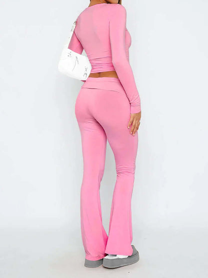 Womens Comfort Fit Wide Leg Pants