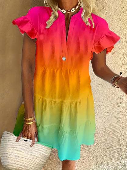 Beautiful Rainbow Party Dress