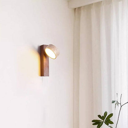 Adjustable Natural Wood LED Wall Light