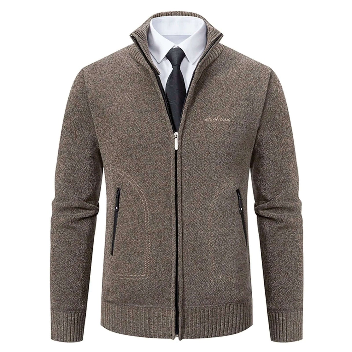 Men's Soft Crew Neck Sweater Cardigan