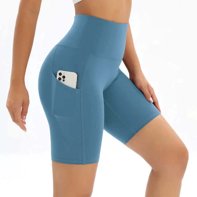 Women's Athletic Waist Running Shorts with Pockets