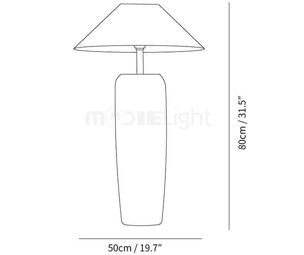 Traditional Wooden Table Lamp with Metal Details