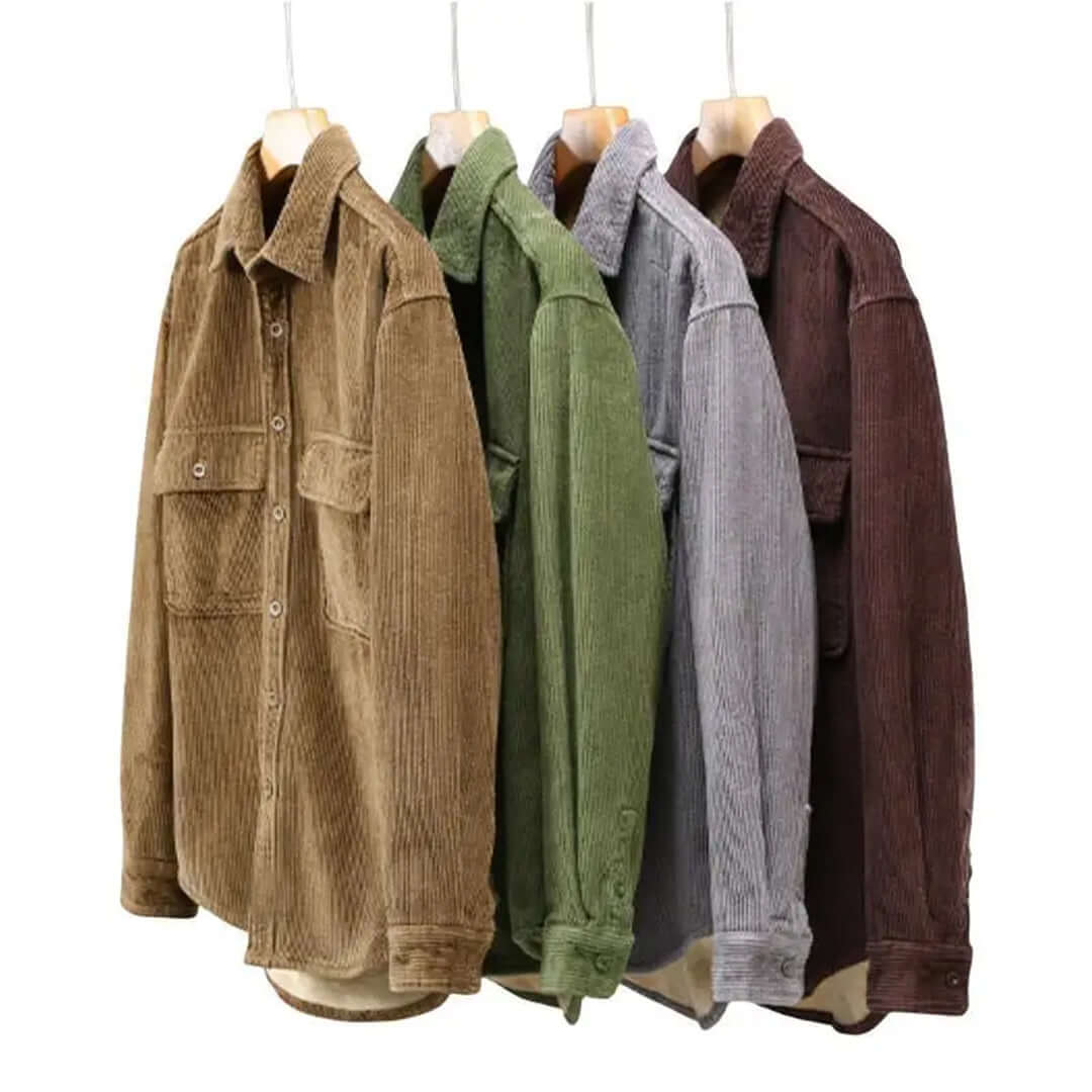 Rugged Corduroy Fleece Lined Mens Jacket