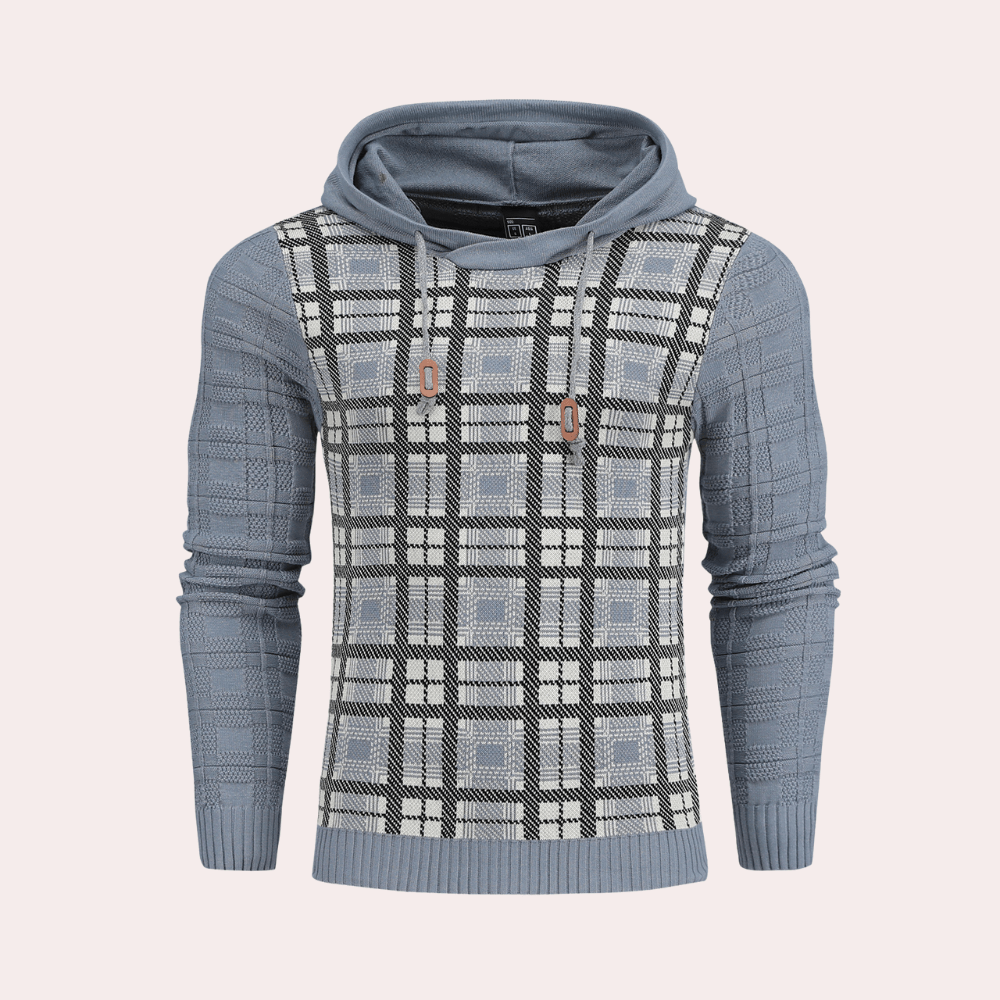 Cozy Plaid Crew Neck Sweater for Men - Luxivelle