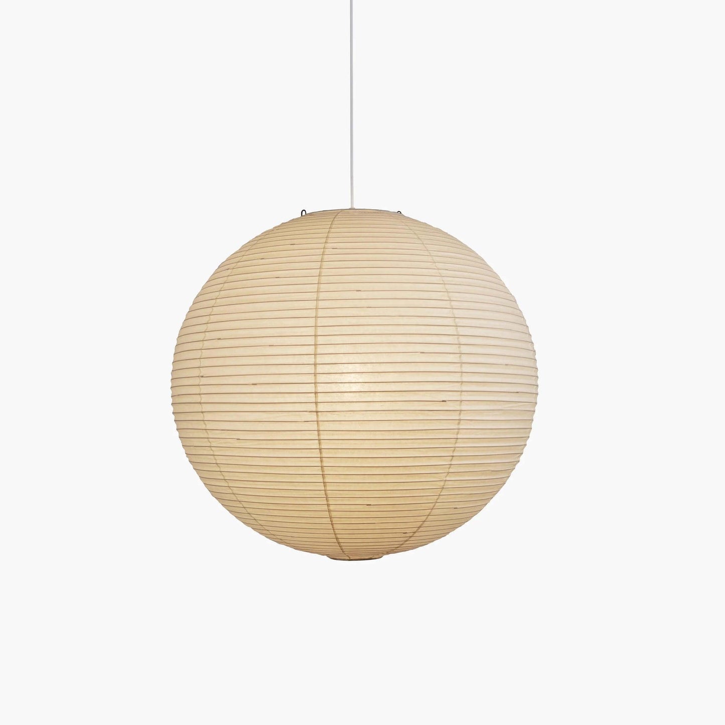 Simple White Cotton Shade Pendant Light with Metal Frame