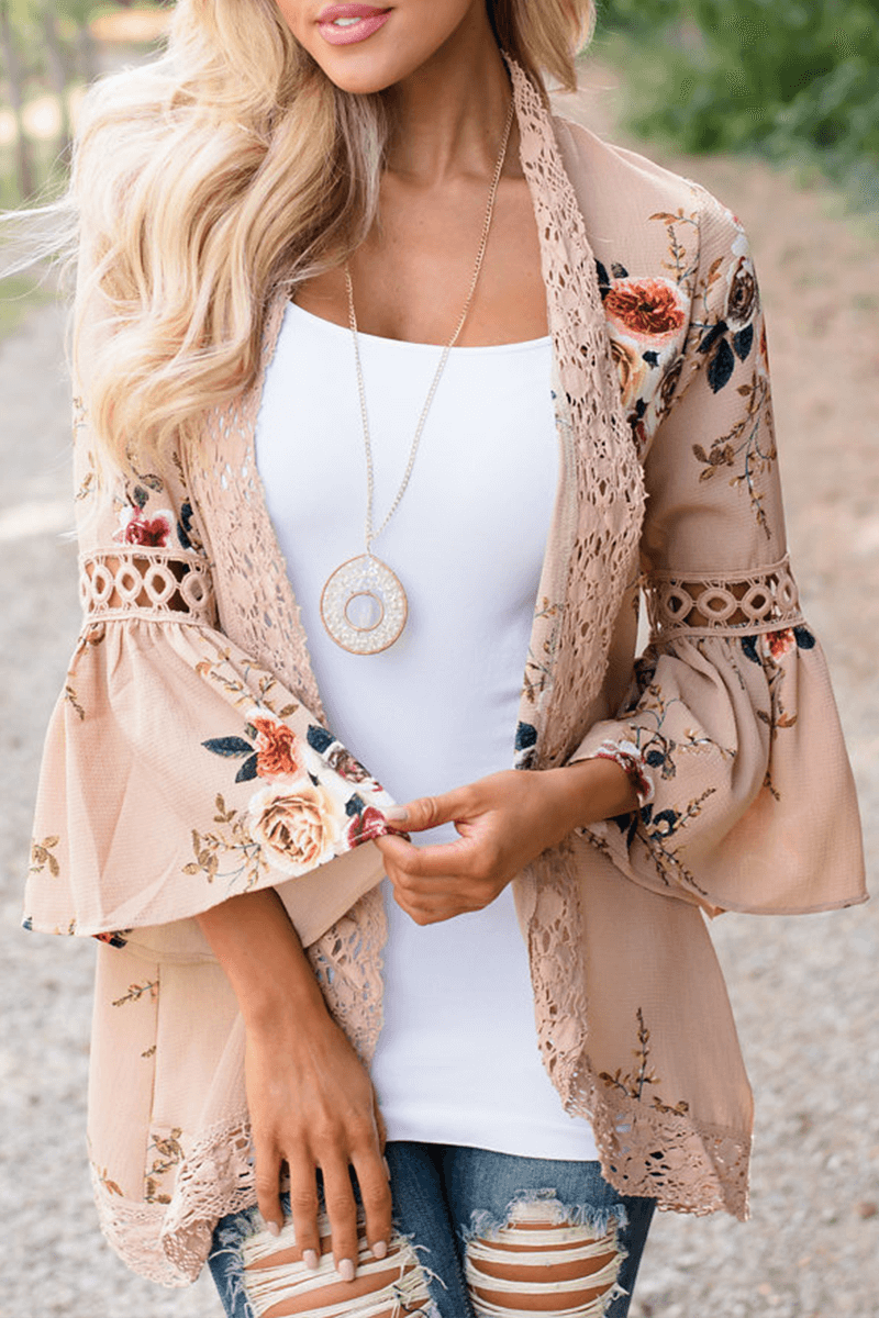 Colorful Quilted Pattern Blouse - Luxivelle
