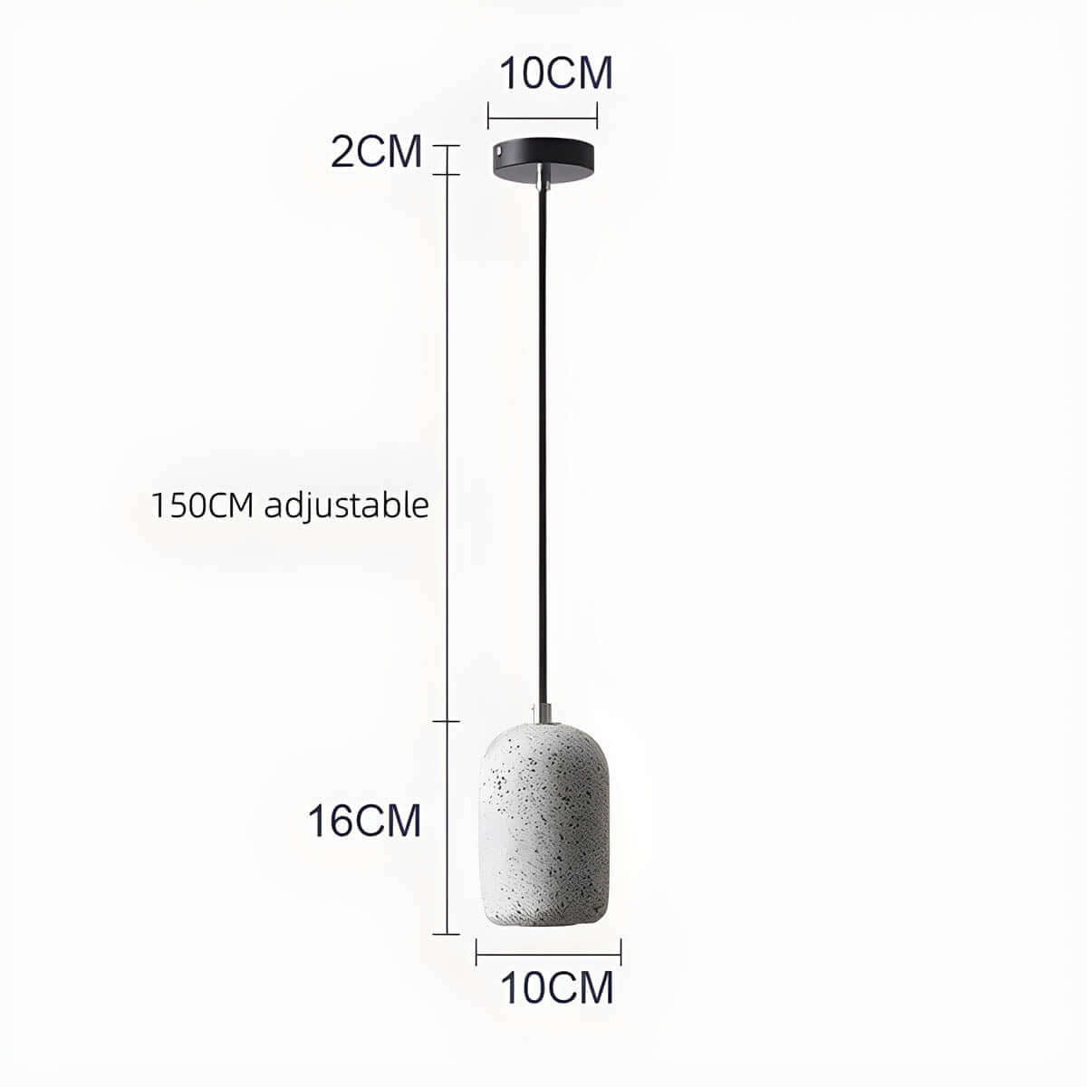 Rustic Metal Hanging Ceiling Light, 16cm Glass Shade