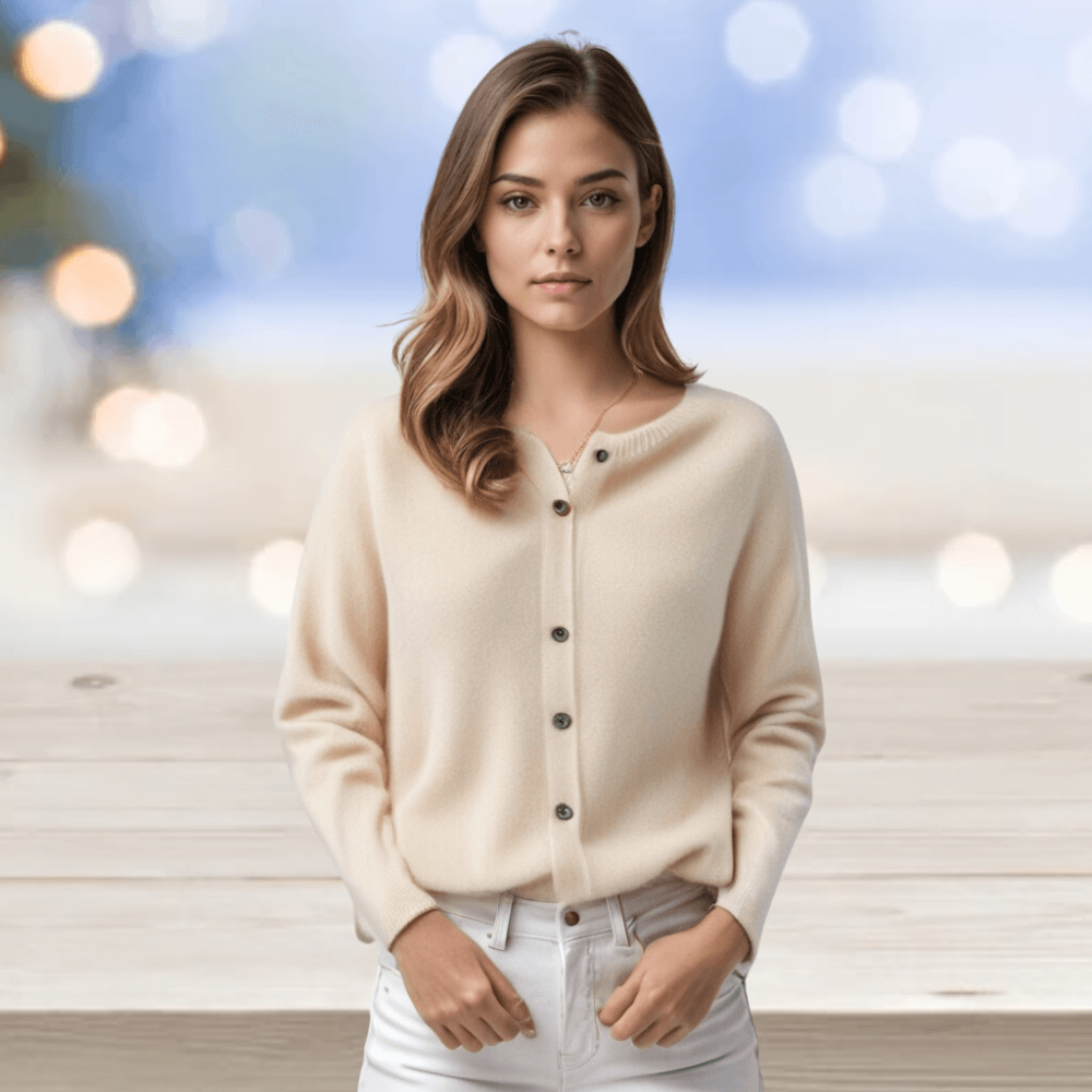 Soft V Neck Cashmere Sweater for Women