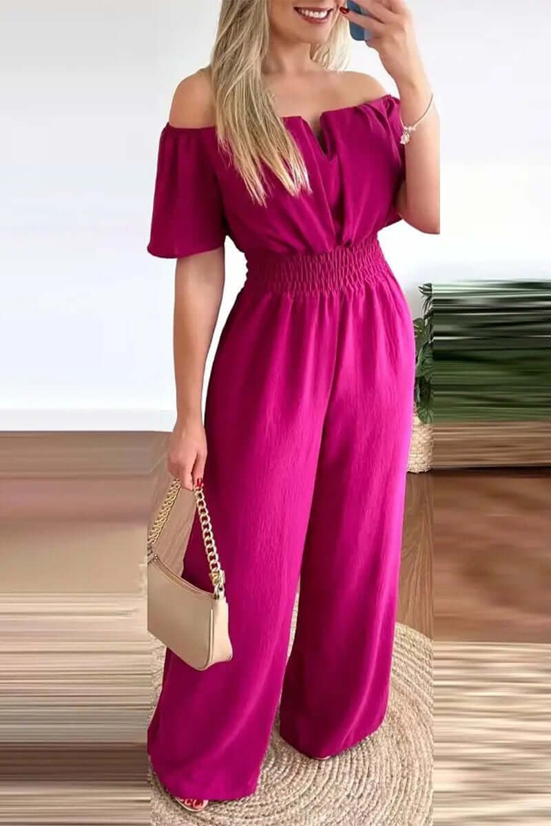 Ladies' Cold Shoulder Short Jumpsuit