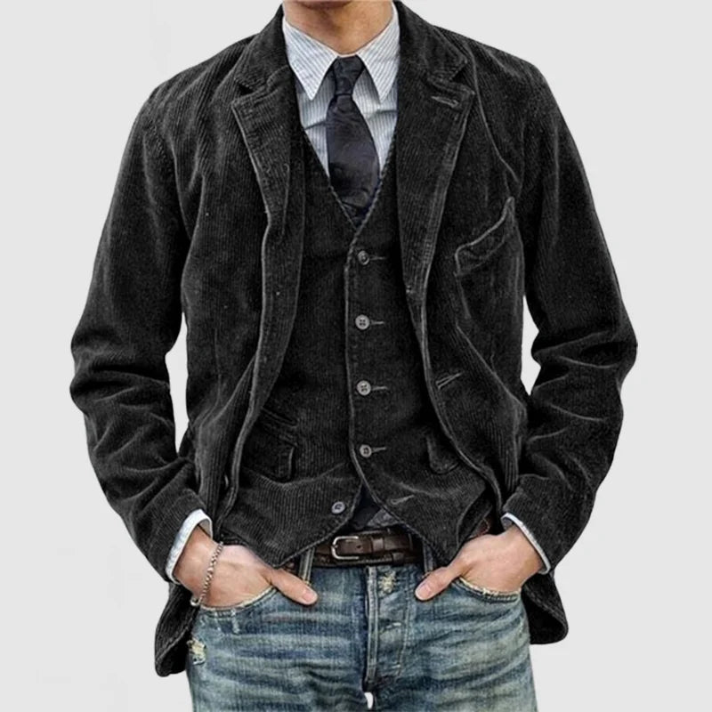 Retro Style Mens Blazer and Vest Suit Set - Luxivelle