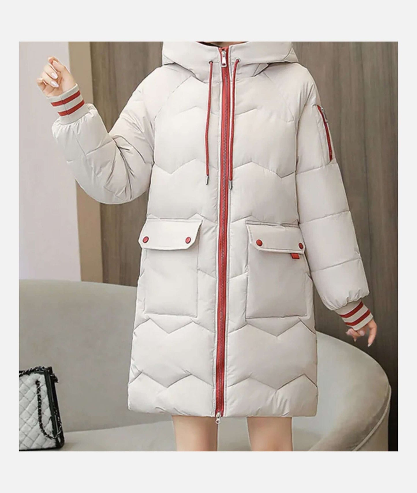 Ladies Warm Waterproof Parka Coat