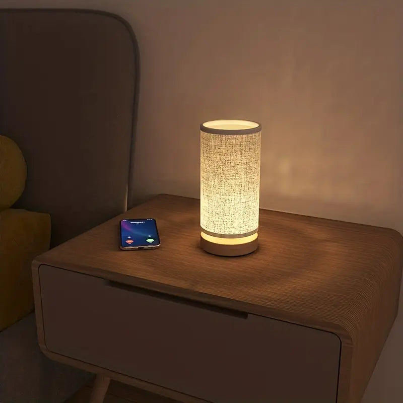 Classic Wood Table Lamp with Cozy Gentle Glow