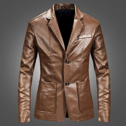 Stylish Men's Fitted Leather Jacket